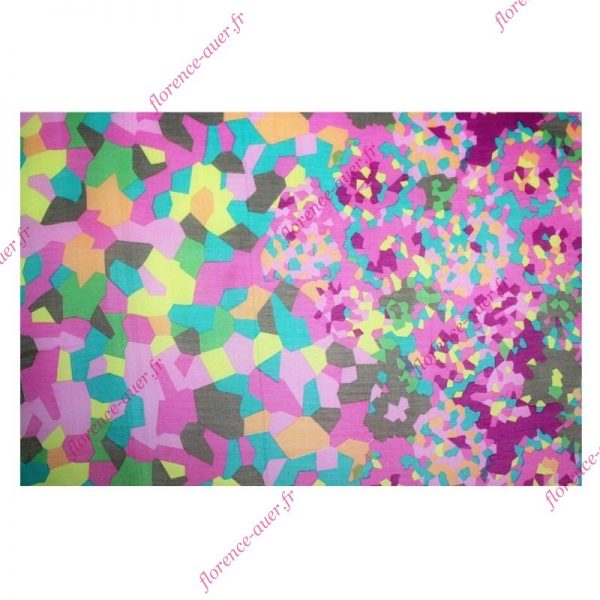 Grand foulard mosaïque multicolore paréo