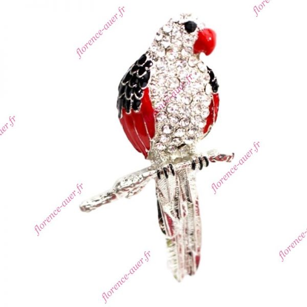Porte-clés bijou de sac oiseau rouge