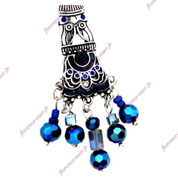 Boucles d'oreilles clips bleus...où est la chouette ?