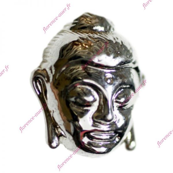 Boucles d'oreilles zen argentées têtes de Bouddha prince Siddhartha