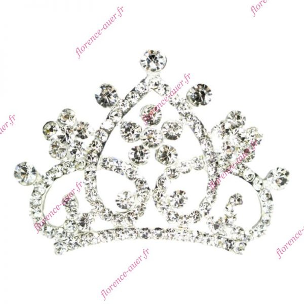 Bijou cheveu petit diadème peigne fleurs mini couronne simili-diamant princesse mariée