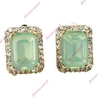 Lot De Boucles D'oreilles Vintage Clips - Doré, Strass, Pierres - Métal - Occasion (état Photos)